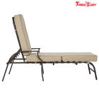 فرانسوی Style Patio Chaise Lounge Chair، Beige Outdoor Chaise Lounge Chairs