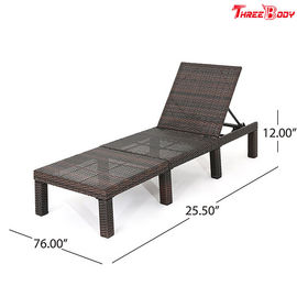 چین پلی اتیلن Wicker Outdoor Patio صندلی سالن بدون کوسن 76.60 * 25.50 * 12.00 اینچ کارخانه