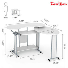 L شکل مدرن خانه دفتر میز، ساده ساده میز کامپیوتر کوچک