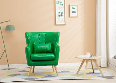 چین مبل جامد چوب چوب صندلی گوشه، مبل یک پارچه ای سبز برای هتل کارخانه