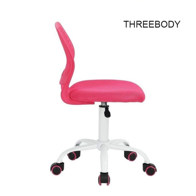 Breathal Mesh Pink Kids Desk Chair , Swivel Girls Kids Study Chair For Students