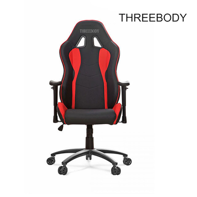 High Density Foam Red And Black Office Chair , Modern Style Racing Desk Chair