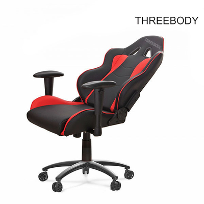 High Density Foam Red And Black Office Chair , Modern Style Racing Desk Chair
