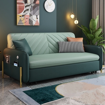 En's Fun Light Luxury Retractable Living Room Sofa Bed For Small Apartments