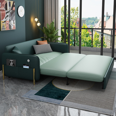 En's Fun Light Luxury Retractable Living Room Sofa Bed For Small Apartments