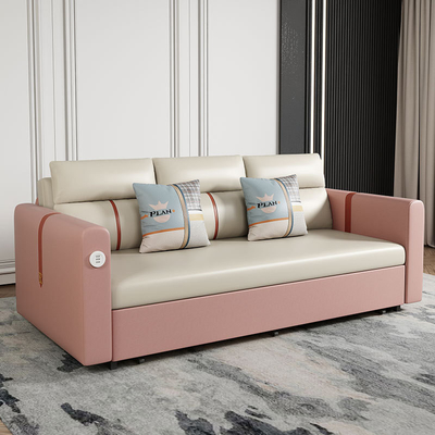 Jieshun Furniture Dual-Purpose Living Room Multi-Functional Foldable Fabric Sofa Bed
