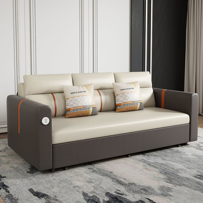 Jieshun Furniture Dual-Purpose Living Room Multi-Functional Foldable Fabric Sofa Bed