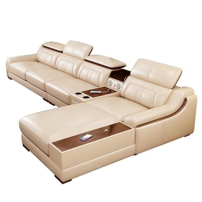 AiChuang Light Luxury Modern Nordic Style Living Room Leather Sofa