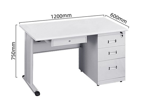 Xinlongfei Steel Iron 1.2m Financial Computer Desk With Drawer