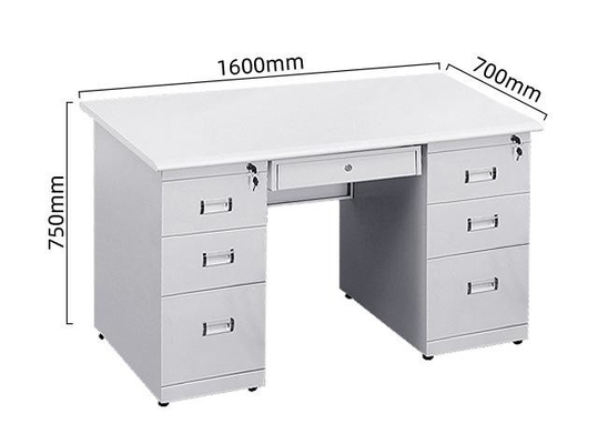 Xinlongfei Steel Iron 1.2m Financial Computer Desk With Drawer
