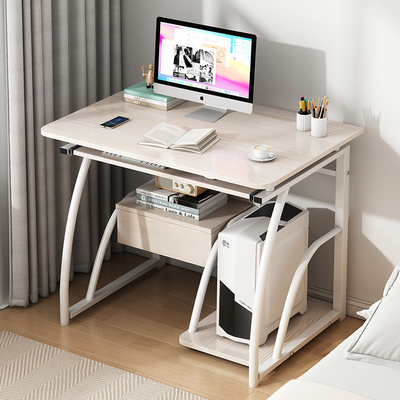 3D WOOD Modern Simple Computer Desk Desktop Desk Bookshelf Integrated Study Table