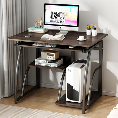 3D WOOD Modern Simple Computer Desk Desktop Desk Bookshelf Integrated Study Table