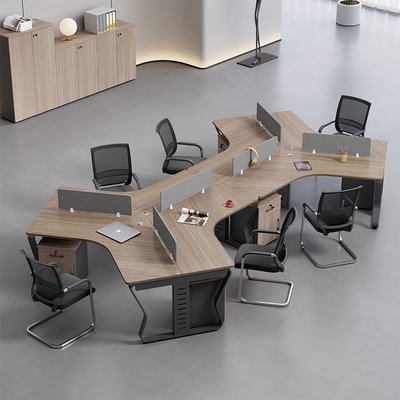 Creative Office Staff 6-8 Person Desk And Chair Combination