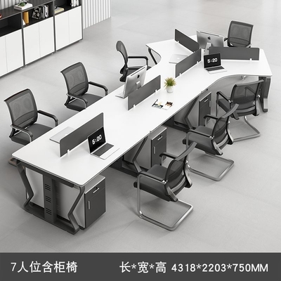 Creative Office Staff 6-8 Person Desk And Chair Combination