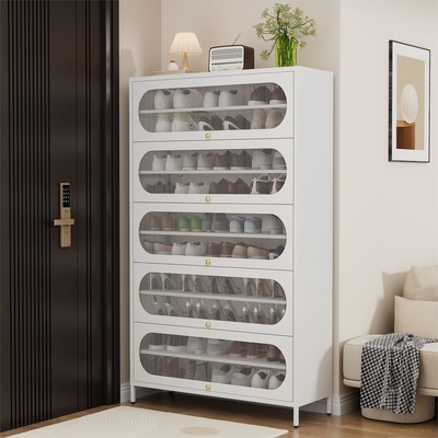 Large Capacity Dust-Proof Multi-Layer Steel Shoe Storage Cabinet For Home Entrance, Home Exterior Door, Elevator Aisle