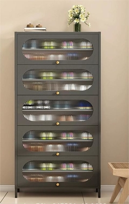 Large Capacity Dust-Proof Multi-Layer Steel Shoe Storage Cabinet For Home Entrance, Home Exterior Door, Elevator Aisle