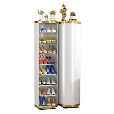 ساده سبک لوکس خلاق خانه فضای صرفه جویی 360 ° چرخنده کفش ذخیره کابینت برای ورودی خانه، درب خارجی