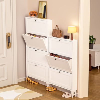 کابینت کفش فوق نازک فولادی ذخیره سازی فضای صرفه جویی برای ورودی خانه، درب خارجی، راهرو